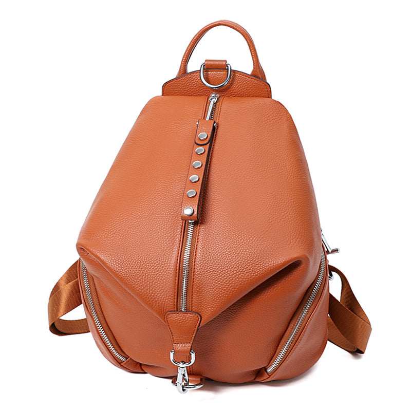 Sac à dos en cuir grainé noir
