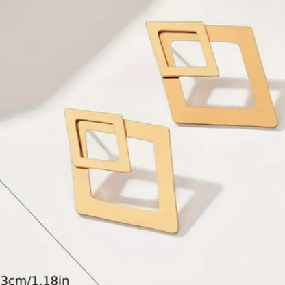 Boucles d'oreilles géométriques dorées
