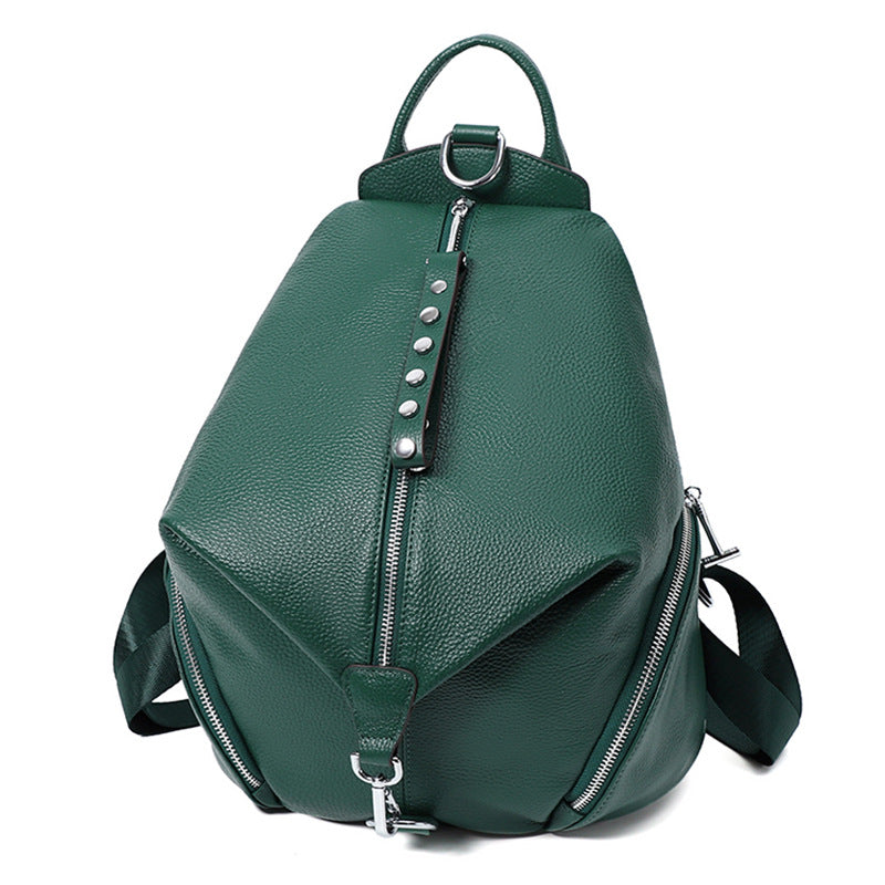Sac à dos en cuir grainé noir
