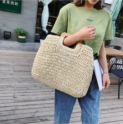 Sac de plage en paille