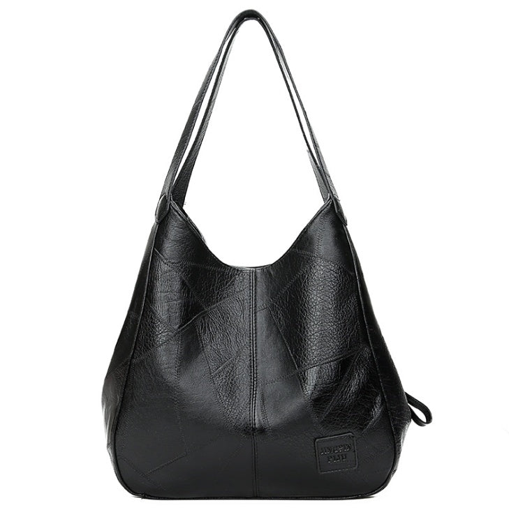 Sac hobo en cuir souple noir