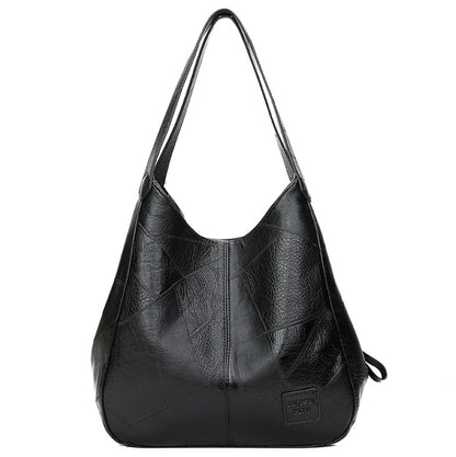 Sac hobo en cuir souple noir