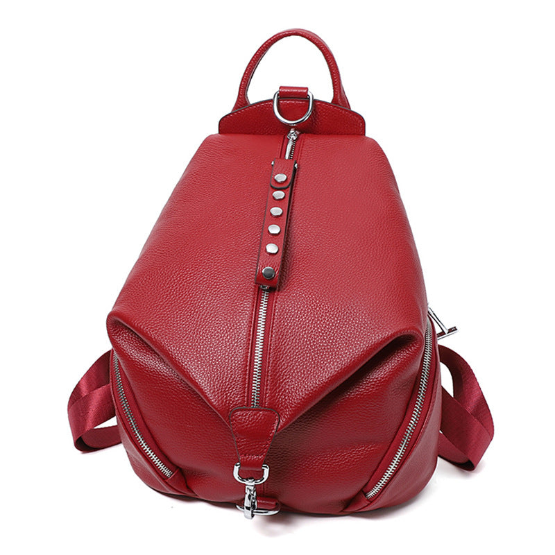 Sac à dos en cuir grainé noir