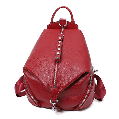 Sac à dos en cuir grainé noir