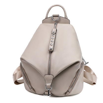 Sac à dos en cuir grainé noir