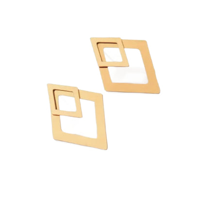 Boucles d'oreilles géométriques dorées