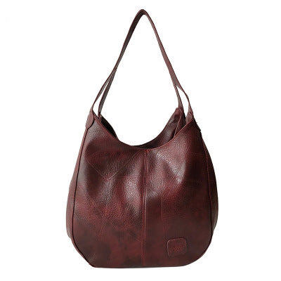 Sac hobo en cuir souple noir
