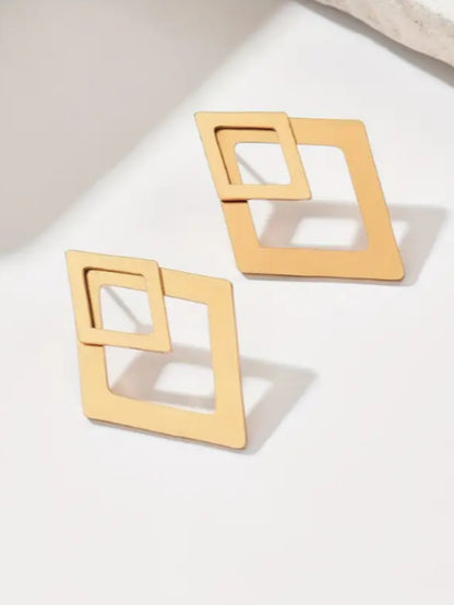 Boucles d'oreilles géométriques dorées