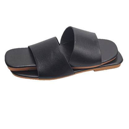 Mules Plates en Cuir